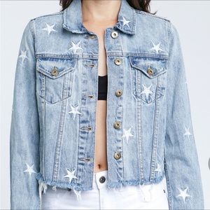 Embroidered Star Jean Jacket